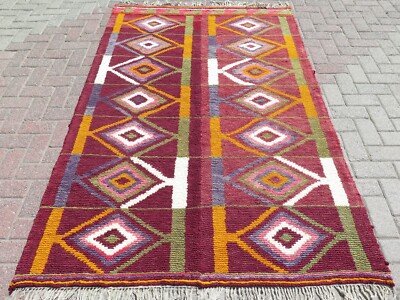 Vintage Turkish Shaggy Carpet Long Hair Rug Wool Carpet Mohair Rug
