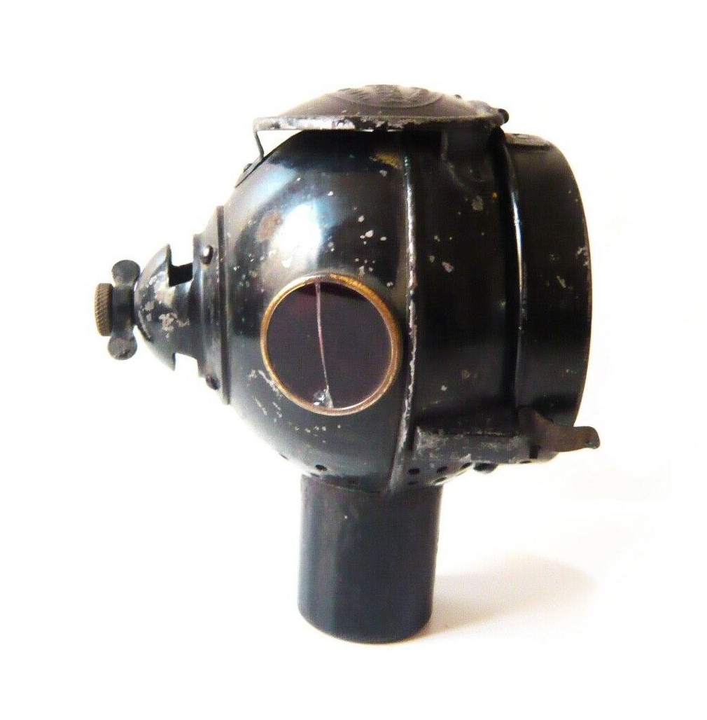 Ancien phare acétylène pour ancêtre moto-auto - Équipement moto