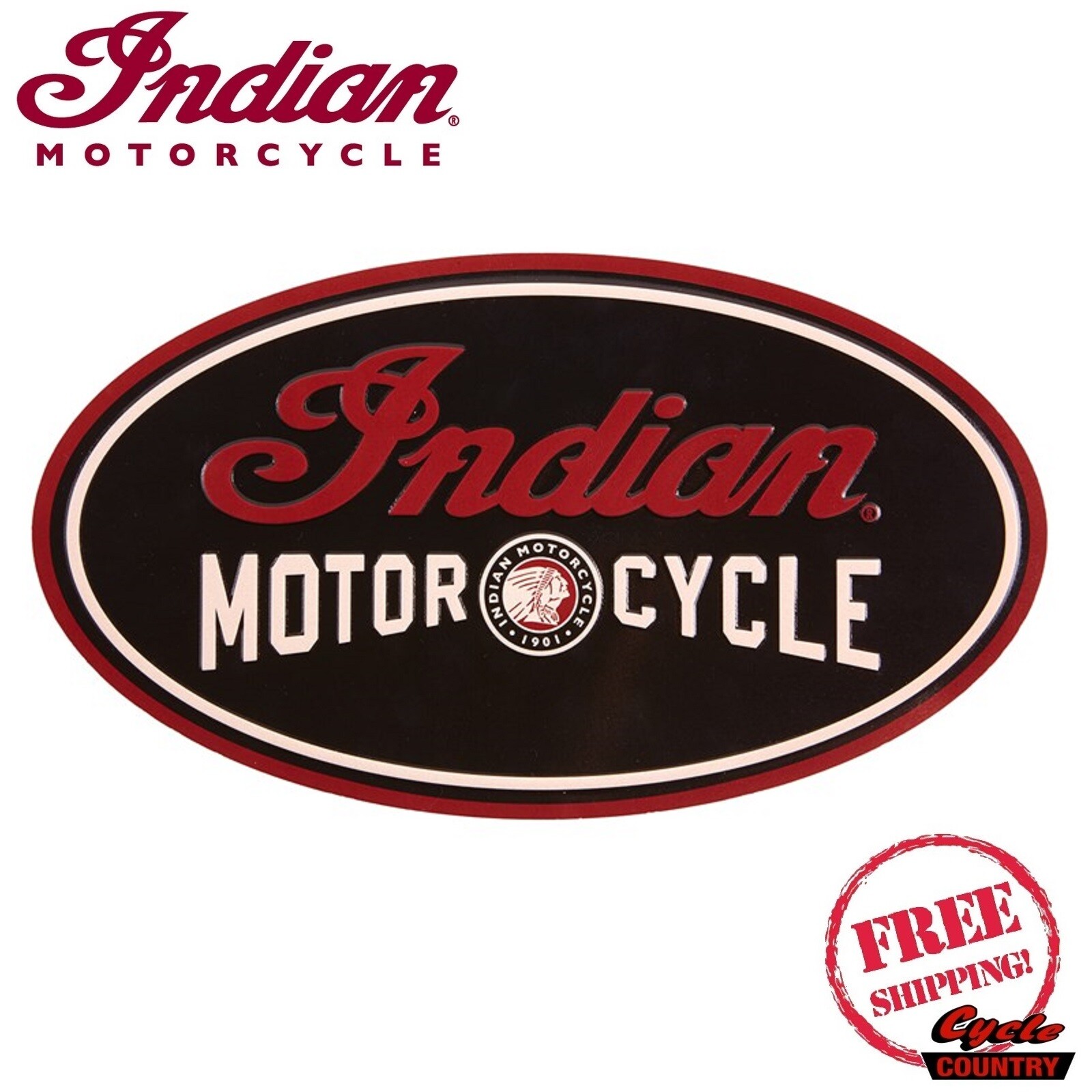 Indian Motorcycle 2861350 Wall Of Death Metal Signs for sale 