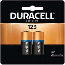 Duracell Ultra Photo Lithium Battery 3V - 2 Pack (DL123AB2PK)