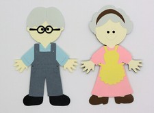 Gradma Grandpa Grandparents Die Cut Cardstock Scrapbook Embellishment