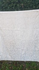 VINTAGE IVORY BEIGE FLORAL WITH WIPEABLE BACKING CURTAIN 84 IN. L X 40 IN. W.