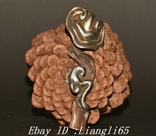 Sammlung Alte Dynastie Bronze Miao Silber Fengshui Ruyi Ru Yi Statue