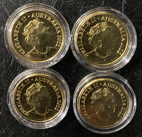 4 X 2022 $2 Honey Bee Coloured Uncirculated Coin UNC in Coin Capsule - Picture 3 of 3