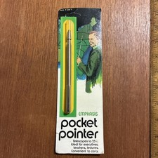 Vintage Emphasis Pocket Pointer Telescopic Metal Pen, Arrow Clip NOS