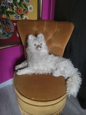 Ancien Chien Peluche range pyjama  Vintage en Papier Maché 