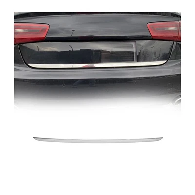 Garniture de hayon coffre pour Audi A6 C7 Berline 2011-2015 PRE FL acier inox - Photo 1/4