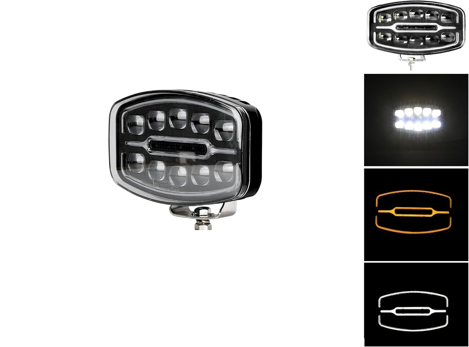 Phare longue portée LED 55W double couleur blanc orange pour MAN TGL