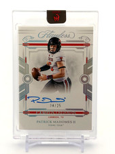 2025 Panini Authentically Mahomes Flawless 4/25 Auto Texas Tech On Card Auto