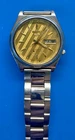 Vintage Seiko 5 Automatic 7009-3040 Gold Dial Day-Date Mens Watch