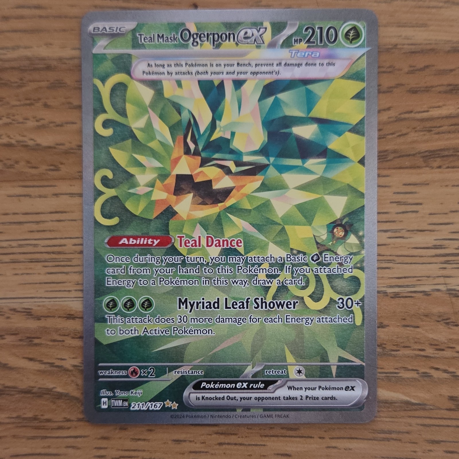 Pokémon TCG Teal Mask Ogerpon ex 211/167 Twilight Masquerade Holo SIR