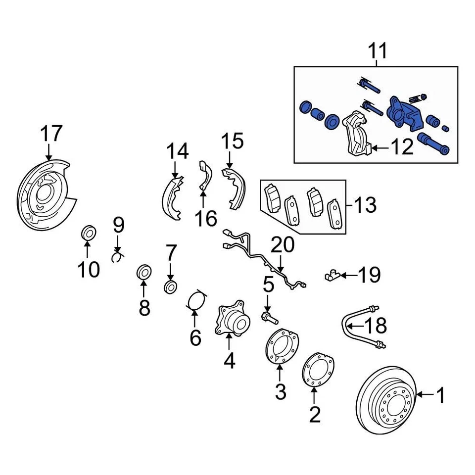 For Toyota 4Runner 2003-2009 Toyota 4773035170 Rear Right Disc Brake Caliper Foto 2 de 3