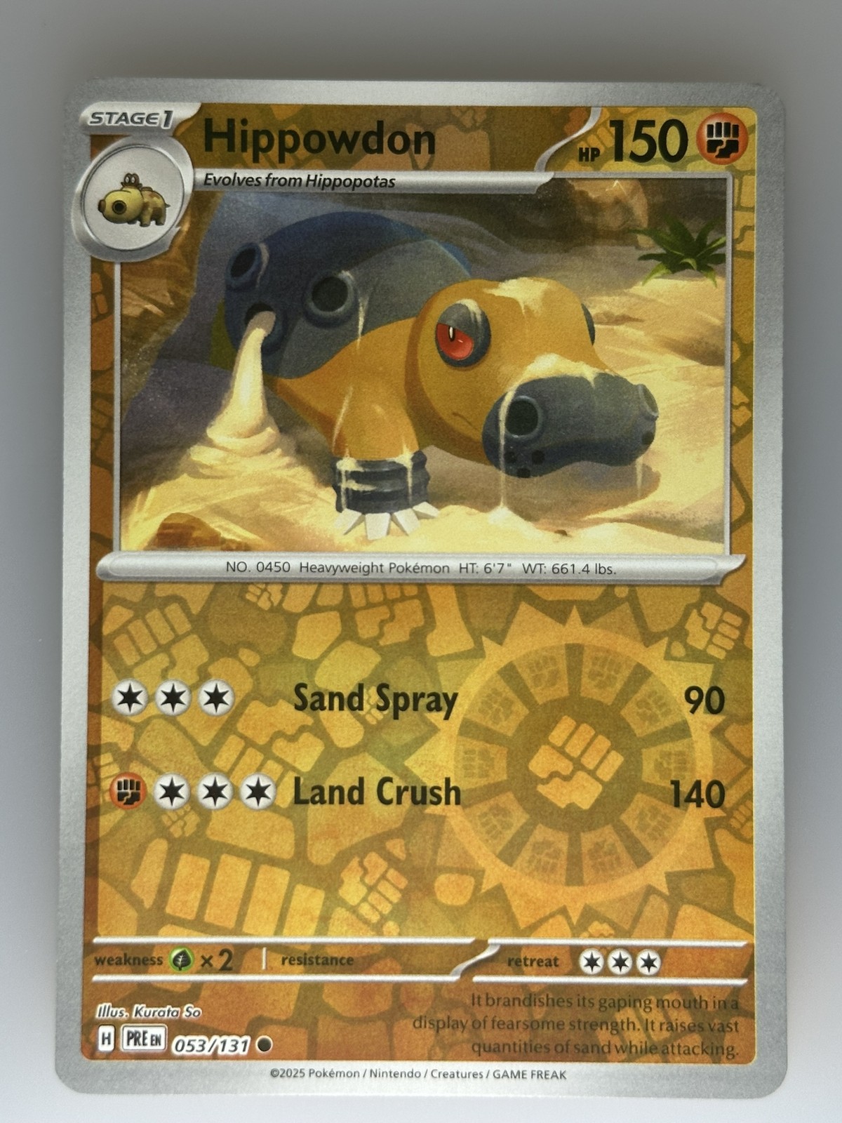 Hippowdon 2025 Scarlet & Violet: Prismatic Evolutions #053/131