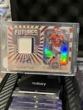 2020 Panini Legacy - Futures Patch Autographs Tee Higgins #FP-TH Ruby /75