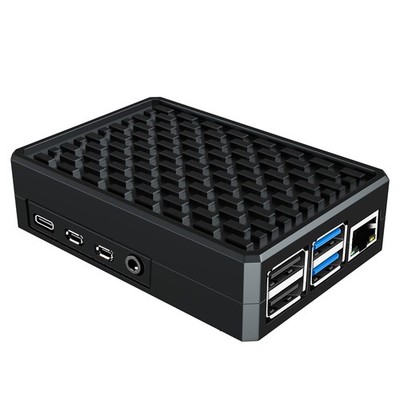 Raspberry Pi 4 Case, Aluminiun Raspberry Pi Case Passive Cooling with Heatsin...
