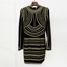 2026 Spring Womens New Elastic Long Sleeve Slimming Fit Evening Party Prom Dress