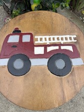 Handmade Fire Truck Stool By Thai International Ltd. in Chiang Mai, Thailand.