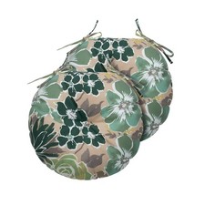 Magpie Fabrics 15" Round Bistro Seat Cushions with Ties, Set of 2, ... Fast Ship