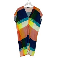 Lenny Niemeyer S Womens V Neck Tunic Bambere Resort Dress Cover Up Kaftan