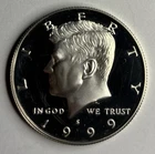 1999 Silver Proof Kennedy Half Dollar 90% Silver Content 0.361 oz BU