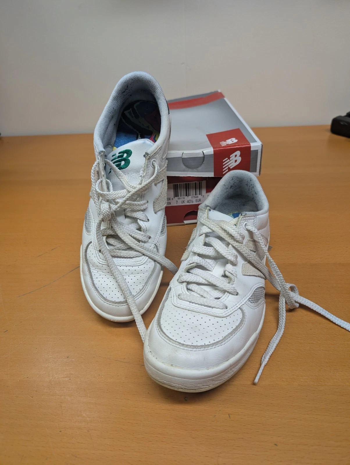 Scarpe da ginnastica New Balance CRT300DK bianco verde UK 7 con scatola