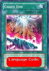 YuGiOh Chaos End (V.1) IOC-EN036 Common Englisch Excellent 1st