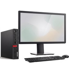 Lenovo M910q Tiny Micro Mini PC i5-6500T 32GB RAM 1TB SSD 24'' LED Win 11 Pro