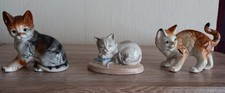 KATZENFIGUREN SORTIMENT VON 3 KATZEN 2 GILDE CA 1970 / 1 UNBEKANNT