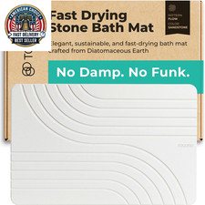 - Stone Bath Mat Diatomaceous Earth Shower Mat Non-Slip Super Absorbent Diatomit