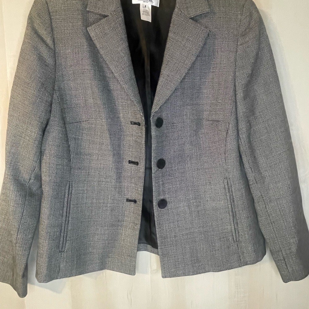 Pendleton blazer 100% virgin wool black white hou… - image 9