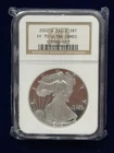 2002 W American Silver Eagle Proof NGC PF70 Ultra Cameo ORIGINAL Brown Label