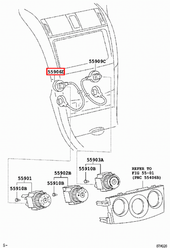 Genuine Hilux KUN25 KUN16 KUN15 KUN10 GGN25 Dash Heater Direction Control Cable - Picture 14 of 20