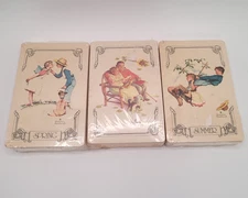 Vintage Norman Rockwell Art Playing Cards Trump New Sealed Decks Lot/3