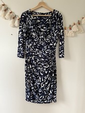 Lauren Ralph Lauren Printed Faux Wrap Ruched Sheath Midi Dress Modest Missy 10