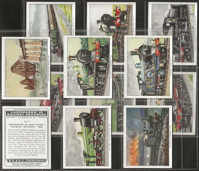 KIRCHENMANN - KOMPLETTER SATZ - LANDMARKEN IM EISENBAHNFORTSCHRITT 1932 (2. SERIE L12 KARTEN)