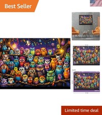 Artistic Owl Family Jigsaw Puzzle 1000-Piece - Ideal for Family Gatherings