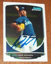 2013 Bowman Chrome Seattle Mariners Luiz Gohara Hand Signed Autographed Card