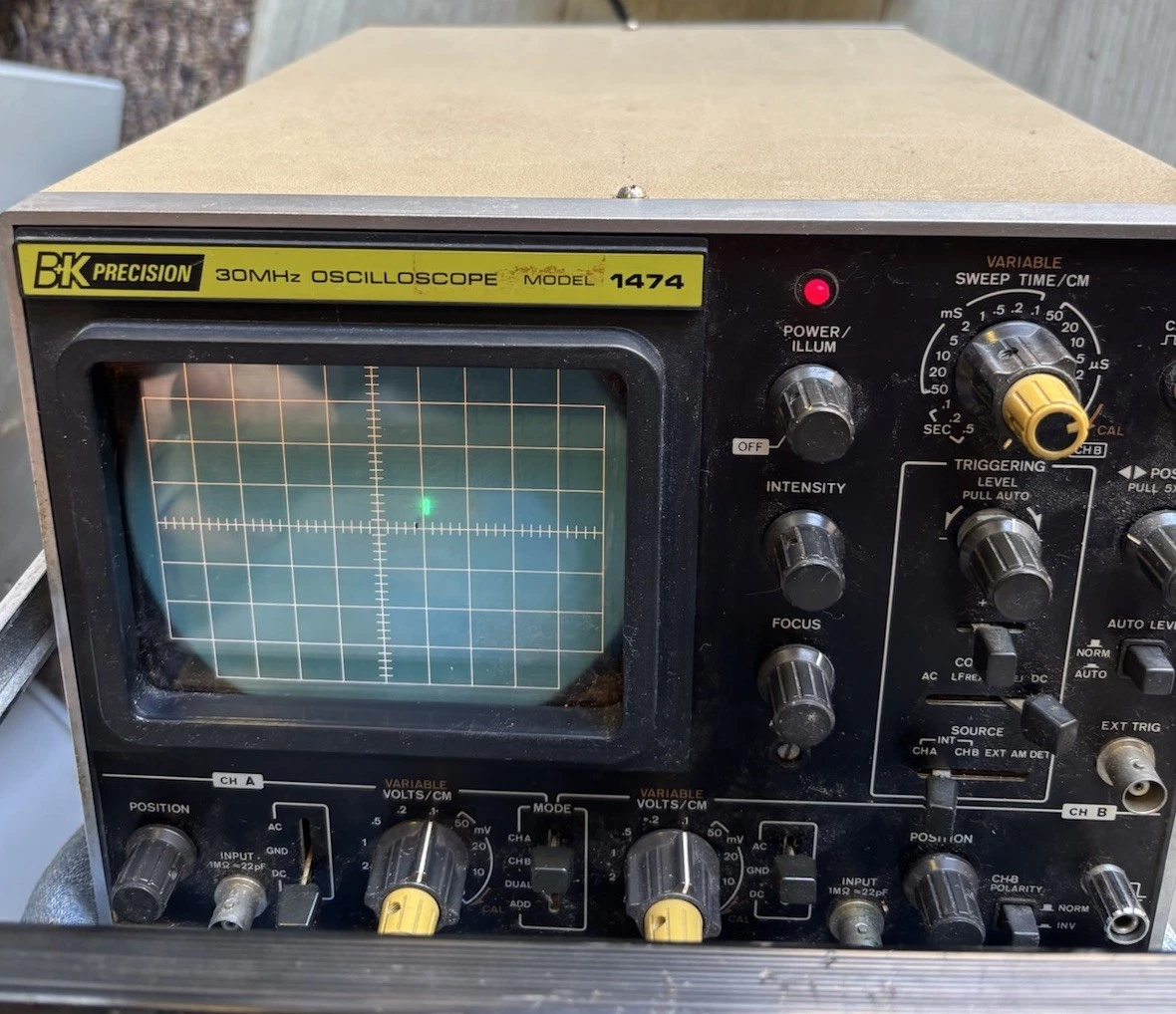 ￼米国BKプレシジョン40MHz 2CH希少4インチCRTオシロスコープ1443 B&K Precision Analog Oscilloscope Oscilloscopes & Vectorscopes for