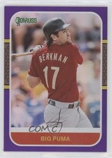 2021 Donruss Retro 1987 Variation Holo Purple Lance Berkman (Big Puma) #223 0c3