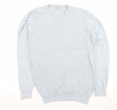 Mario Visconti Herren Pullover Blau Baumwolle Rundhals M