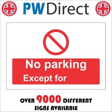 SIGN No Parking Except For Your Name Personalise Custom Made To Order  CM404F