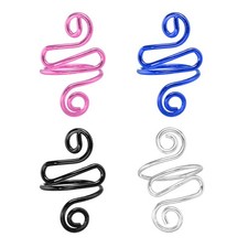 Crochet Ring, Crochet Finger Tension Loops 4Pcs Red/Blue/Silver/Black 