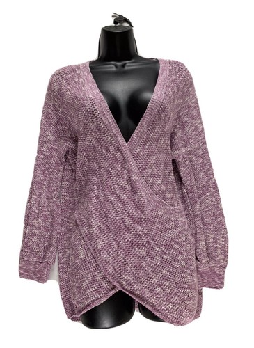 Express Sweater Womens Small Petite Purple Long Sleeve Vintage VTG