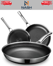 SnowClad Hex-Surface Stainless Nonstick Pan  ...