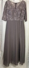 Alex Evenings Smokey Orchid Mother of the Bride s Dress Empire Waist Size 16