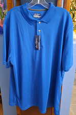 Ben Hogan Men's XL Classic Blue Golf Performance Textured Polo Shirt Wicking