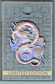 Hard Rock Cafe Pin: I Gusti Ngurahrai Oriental Guitar Pick Dragon le