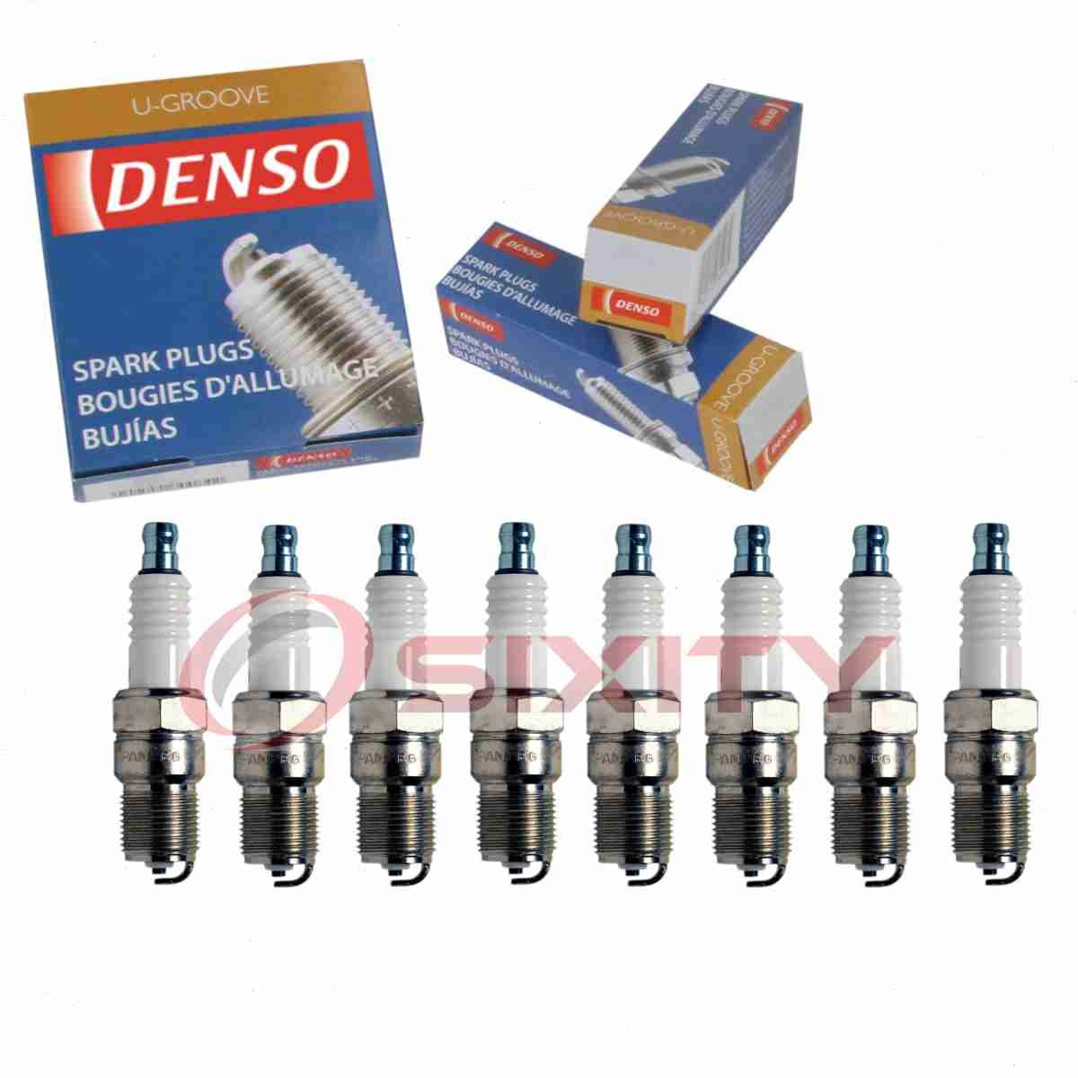 8 pc DENSO 5022 Standard U-Groove Spark Plugs for T16EPR-U AWSF52C AWSF52 ss