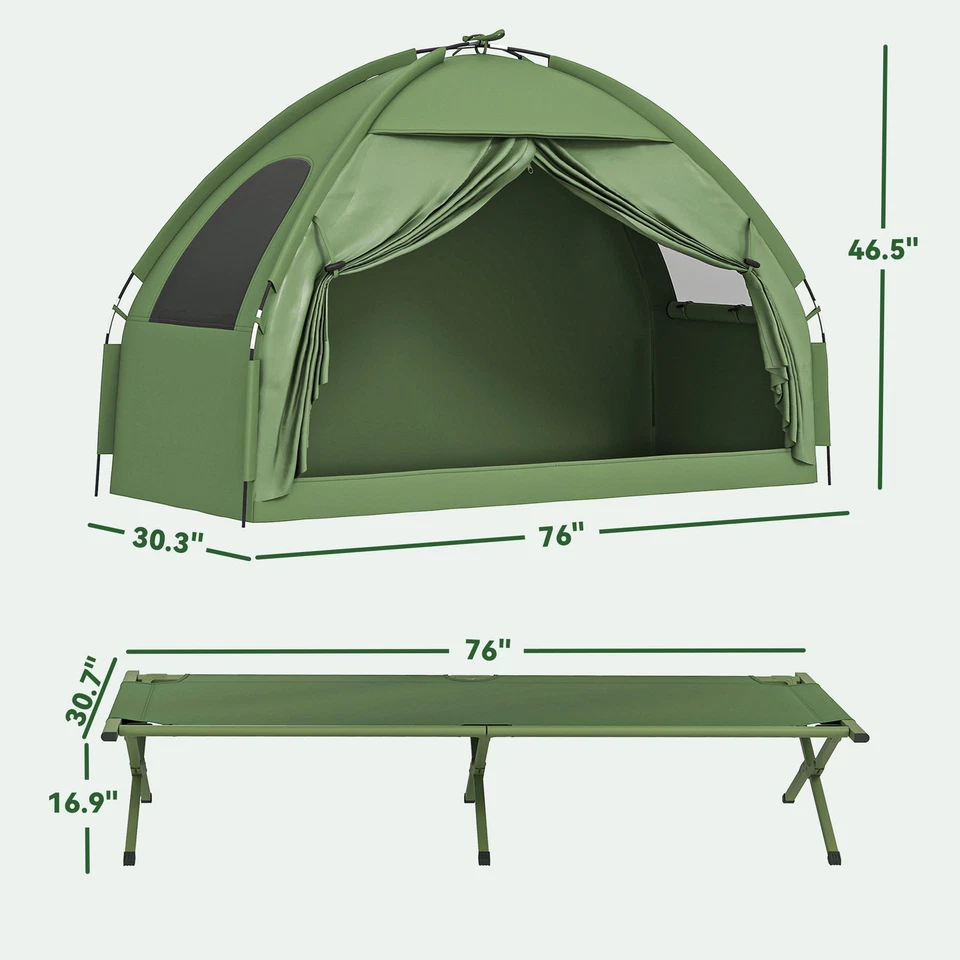 Portable 1 Person Raised Camping Tent Cot Combination for Fishing and Hunting - Image 3 of 4