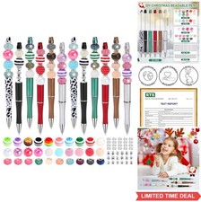DIY Beaded Pens Kit 192 Piece Bulk Beads for Pen Making Craft Supplies